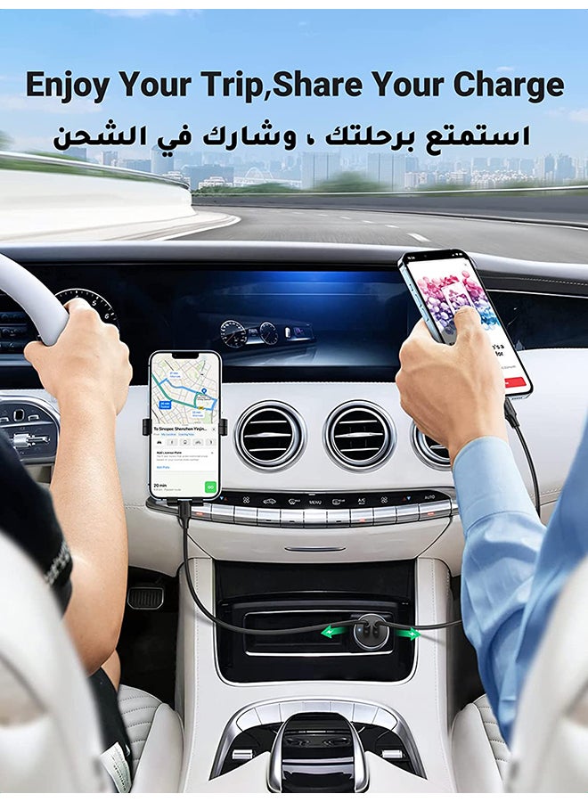 يو جرين محول شحن سريع للسيارة بقدرة 40 وات وتقنية PD مزود بمنفذي USB C متوافق مع أجهزة آي باد 9 وآي باد ميني وآي باد 6 الجديدة/ وآيفون 14/14 بلس/ 14 برو/ 14 برو ماكس/ وآيفون السلسلة 13 و12/ وىي باد إصدار 2021 وجالاكسي S20 وما إلى ذلك 40W - Image 4